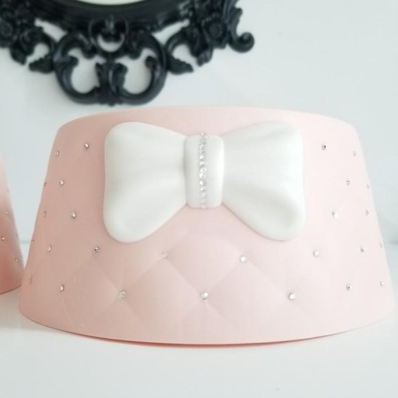 Pink bling rhinestone pet bowls - Picture 6 of 7